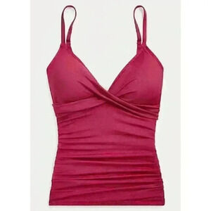 NEW! Lauren Ralph Lauren Women's 6 Slimming Ruched Tankini Top & Bottom NWT $145